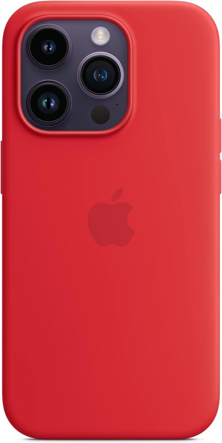 Apple iPhone 14 Pro için MagSafe Özellikli Silikon Kılıf (PRODUCT) Kırmızı MPTG3