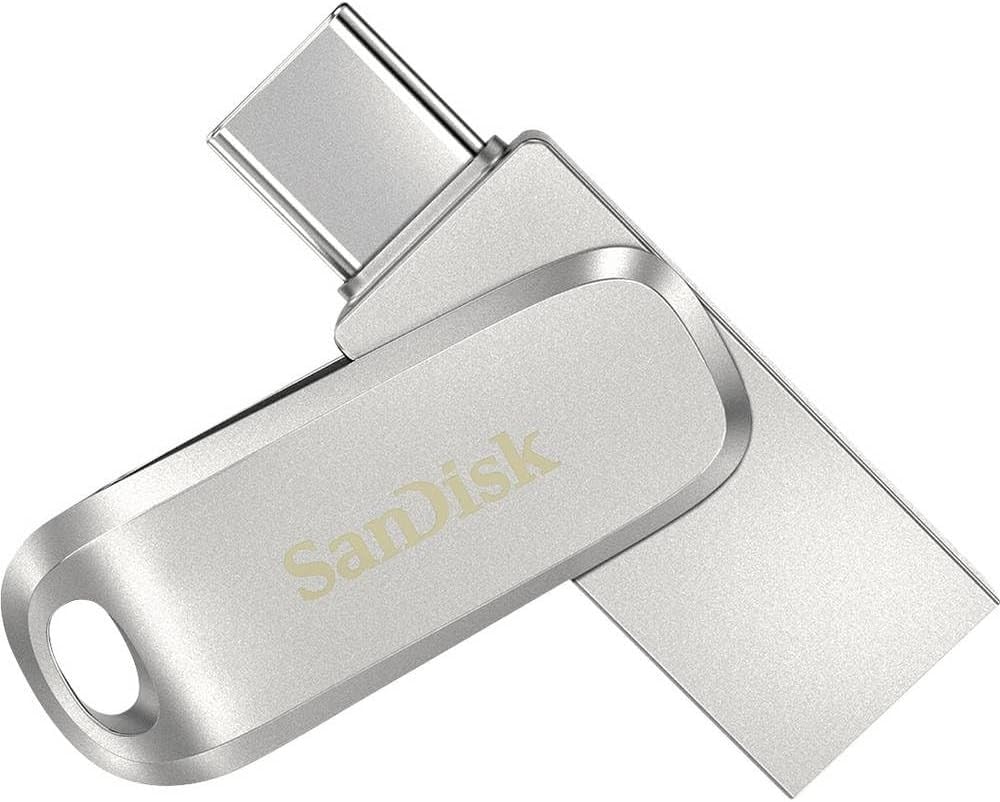 SanDisk Ultra Dual Drive Luxe  256 GB USB Type-C Flash Bellek Gümüş - SDDDC4-256G-G46