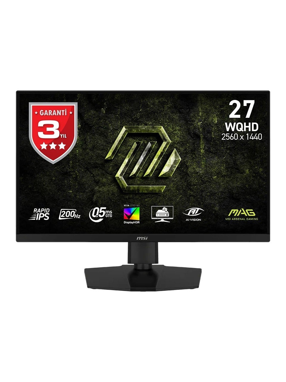 MSI 27 MAG 274QPF E20 2560x1440 (WQHD) 16:9 FLAT RAPID IPS 200Hz 0.5MS (Min.) FREESYNC PREMIUM PIVOT