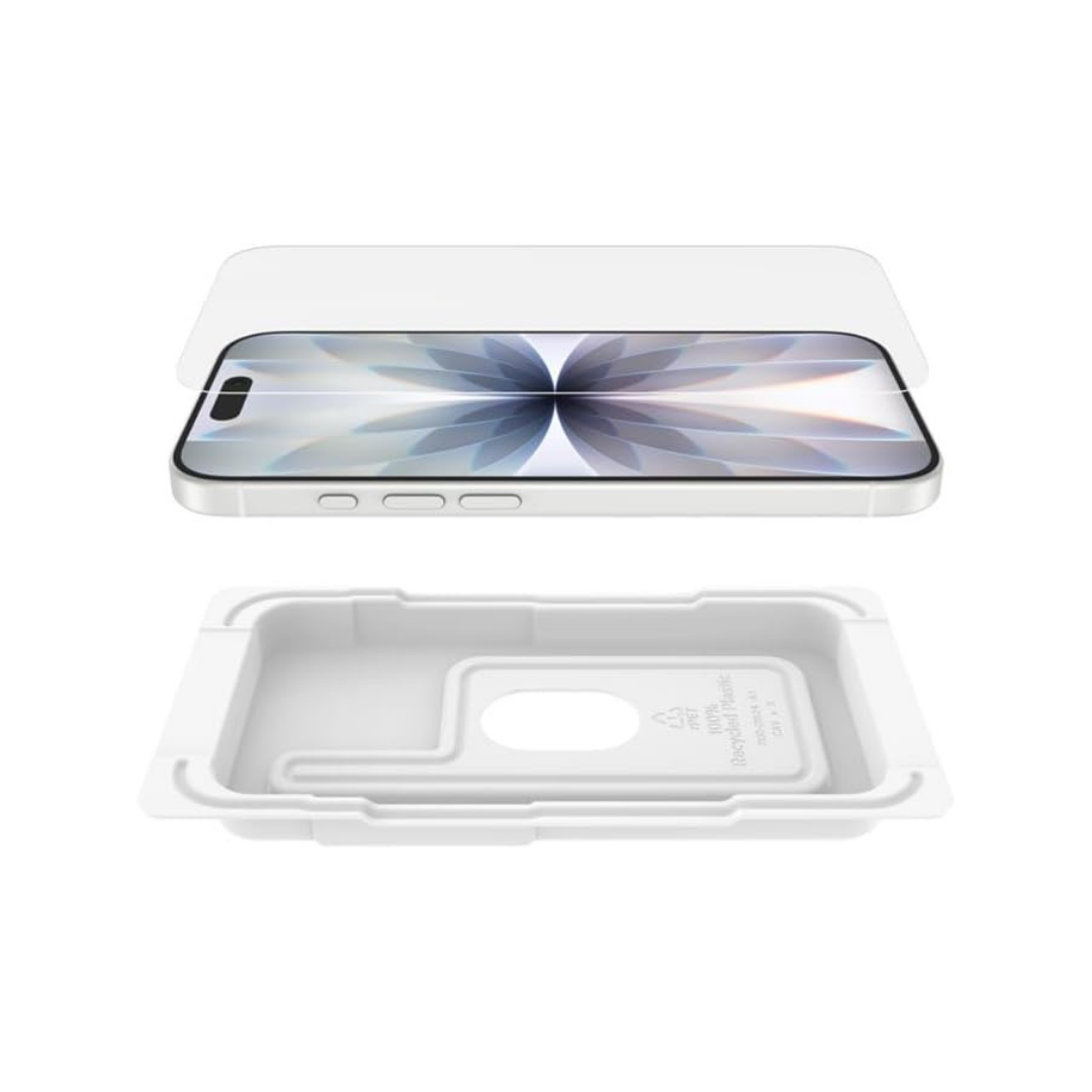 Belkin ScreenForce InvisiGlass iPhone 16 Pro Ekran Koruyucu, Çizilmeye Dayanıklı Darbe Koruması