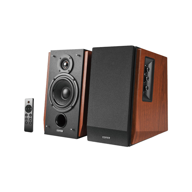 Edifier R1700BTs 66W RMS Bluetooth 5.0 aptX HD Aktif Raf Tipi Hoparlör – Subwoofer Çıkışlı, Çift RCA Girişli - Kahverengi