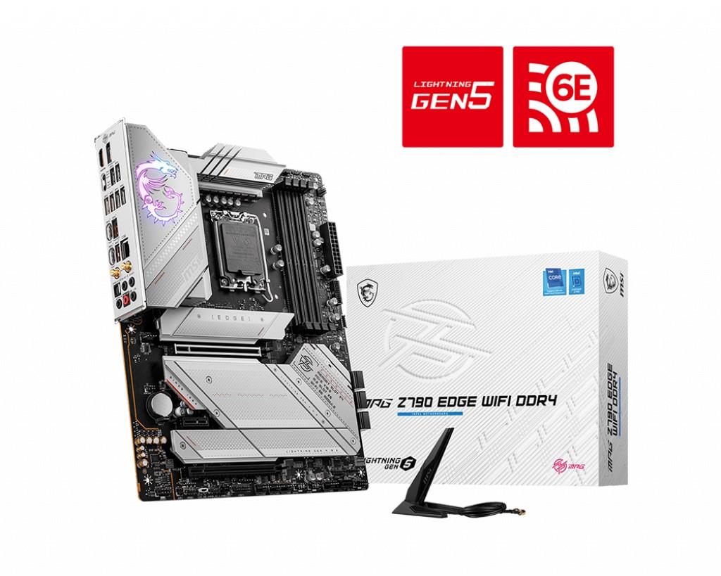 MSI MPG Z790 EDGE WIFI SOKET 1700 DDR5 7200MHZ(OC) PCI-E GEN5 M.2 USB3.2 DP HDMI 1X2.5G LAN  WI-FI 6E ATX