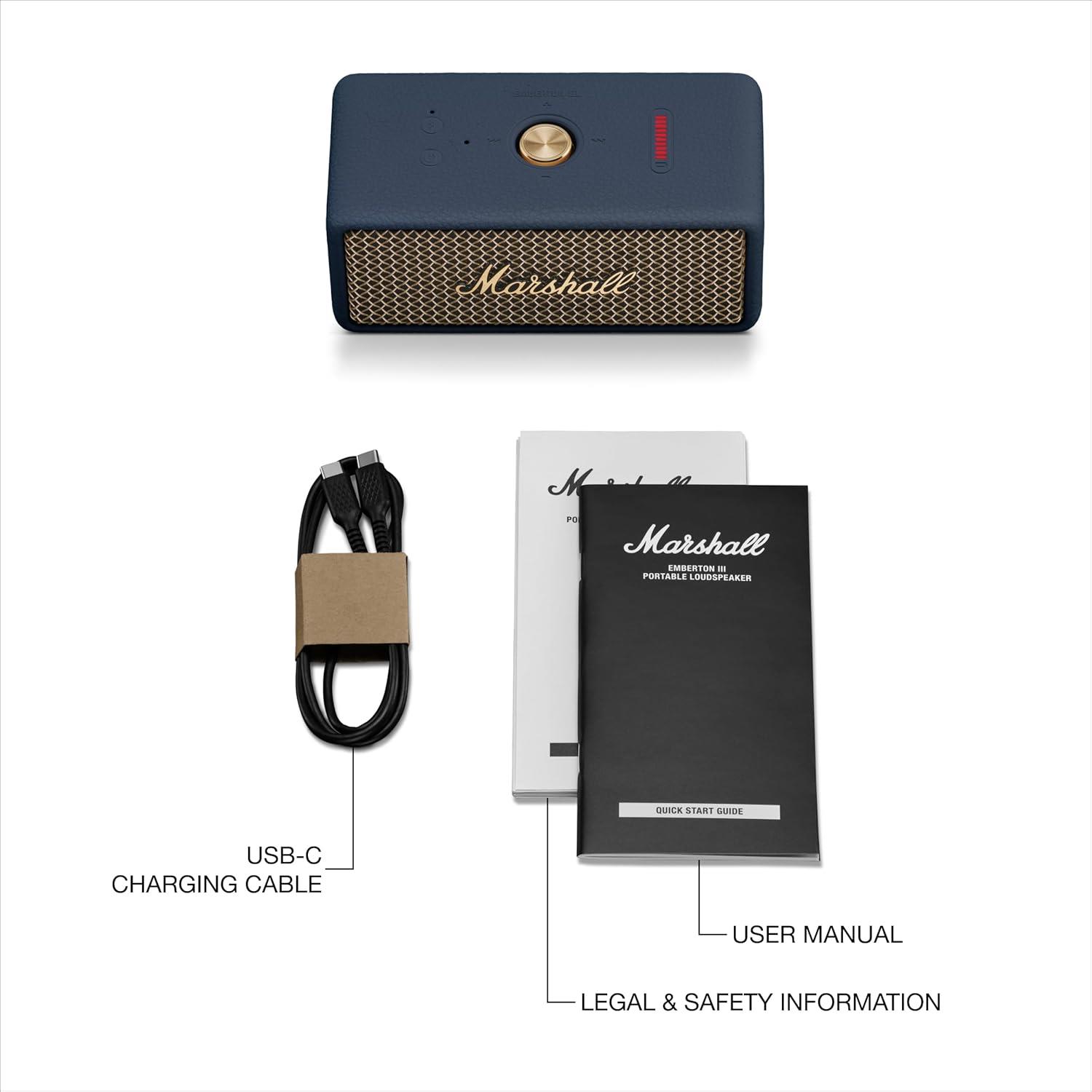 Marshall Emberton III Bluetooth Hoparlör, Midnight Blue