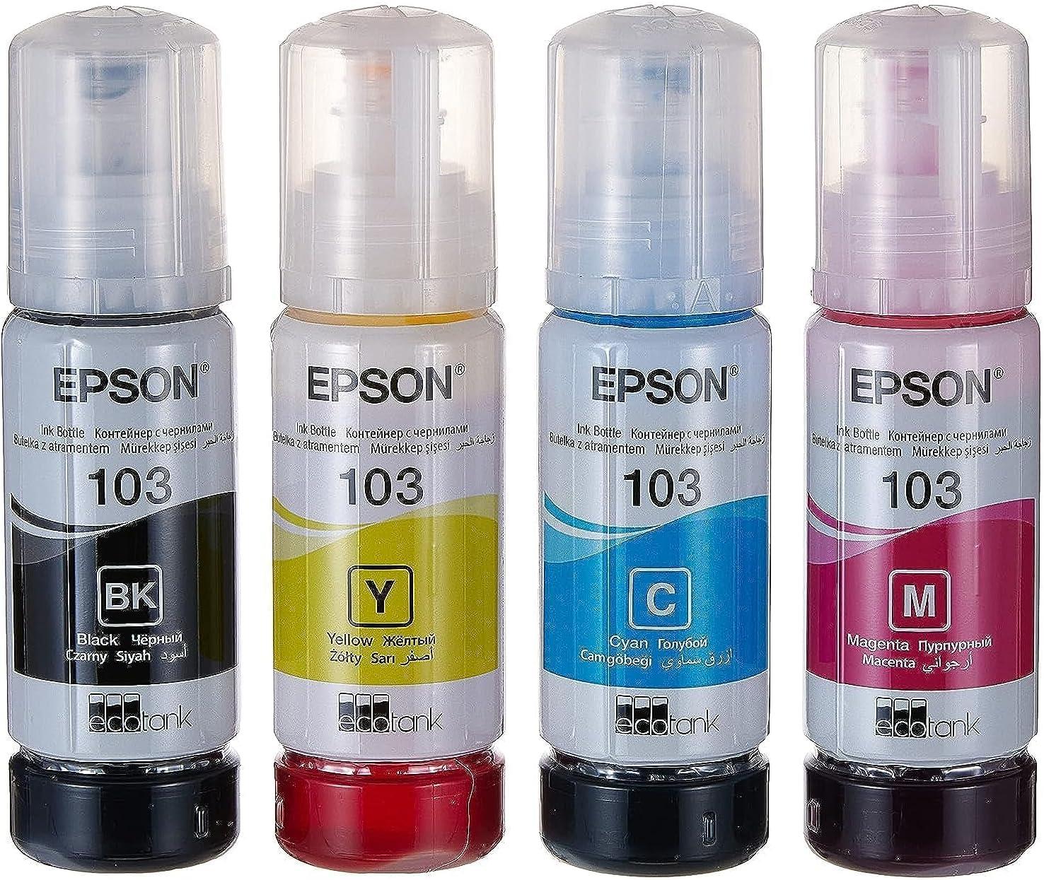 Epson 103 Ecotank 65 ml 4 Renk Kutulu Orijinal Mürekkep Seti