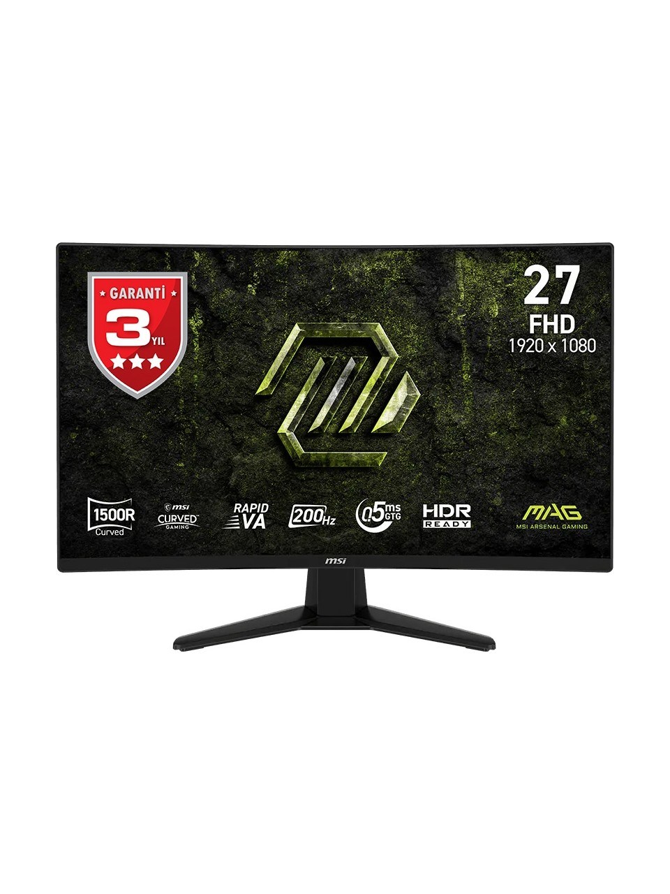 MSI 27 MAG 274CF E20 1920x1080 (FHD) 16:9 CURVE 1500R RAPID VA 200HZ 0,5MS (GtG Min,) FREESYNC PREMIUM GAMING MONITOR