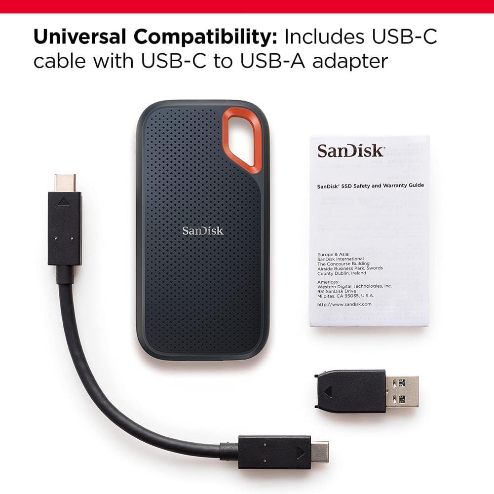 SanDisk Extreme Portable 1TB USB 3.1 Taşınabilir SSD SDSSDE61-1T00-G25