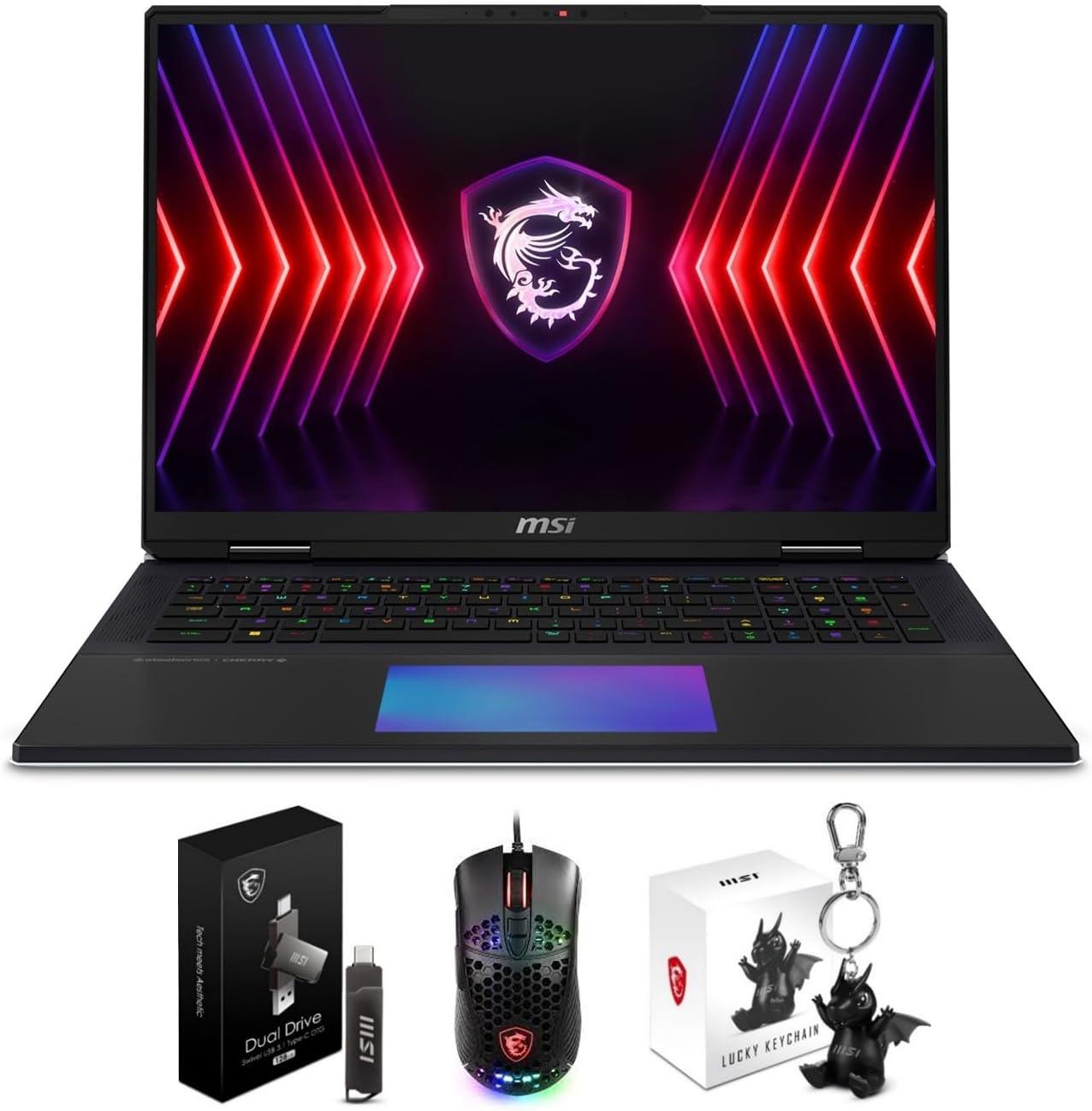 MSI TITAN 18 HX A14VIG-067TR Dizüstü Bilgisayar, Core I9-14900HX, 18.0 UHD+, 128GB RAM, RTX4090 GDDR6 16GB, 4TB SSD, Windows 11 Pro