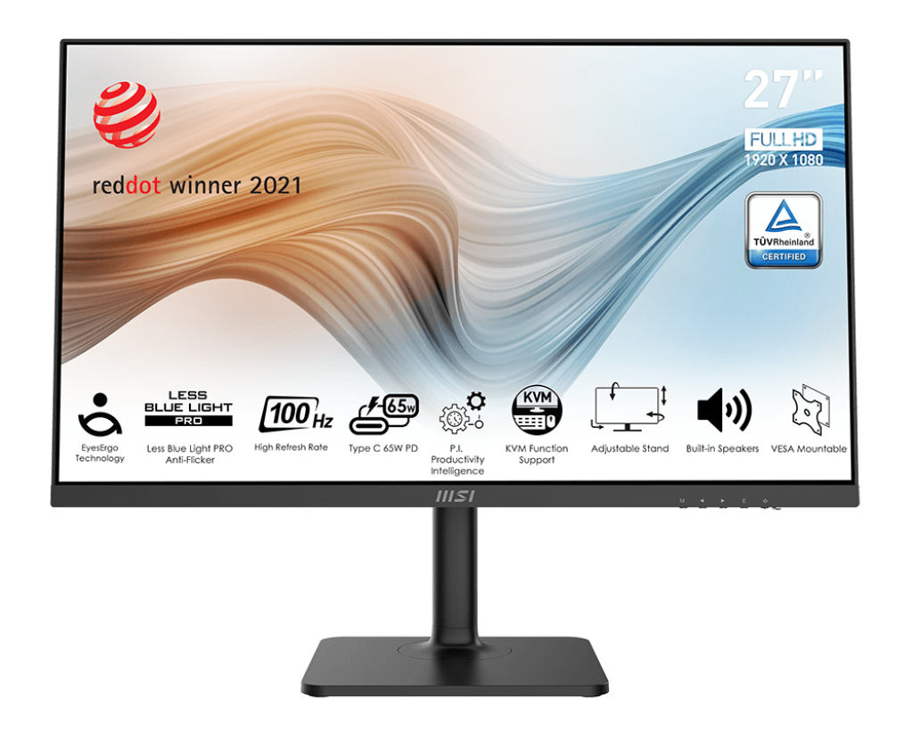 MSI 27 MODERN MD272XP 1920x1080 (FHD) FLAT IPS 100HZ 1MS ANTI-GLARE PIVOT MONITOR