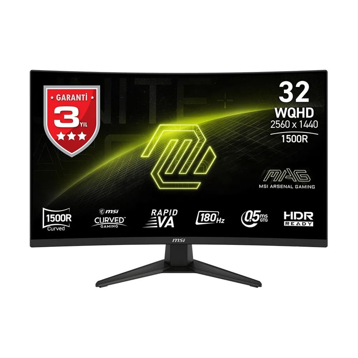 MSI 31.5 MAG 321CQF E18 2560x1440 (WQHD) 16:9 CURVE 1500R RAPID VA 180HZ 0.5MS FREESYNC GAMING MONITOR