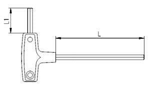 İzeltaş 4920220040 4mm T Tipi Allen Anahtar
