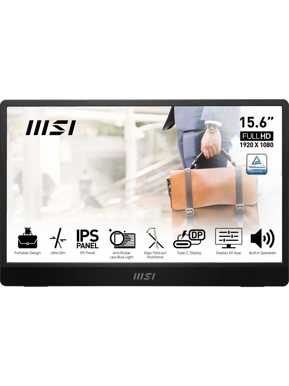 MSI 15.6 PRO MP161 E2U 1920x1080 (FHD) 16:9 FLAT IPS 60HZ 4MS 