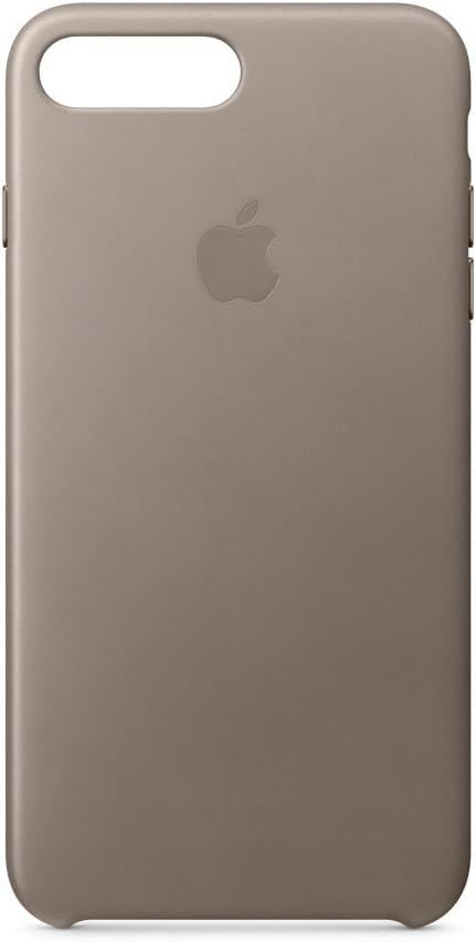 Apple iPhone 8 Plus - 7 Plus Deri Kılıf Vizon Gri