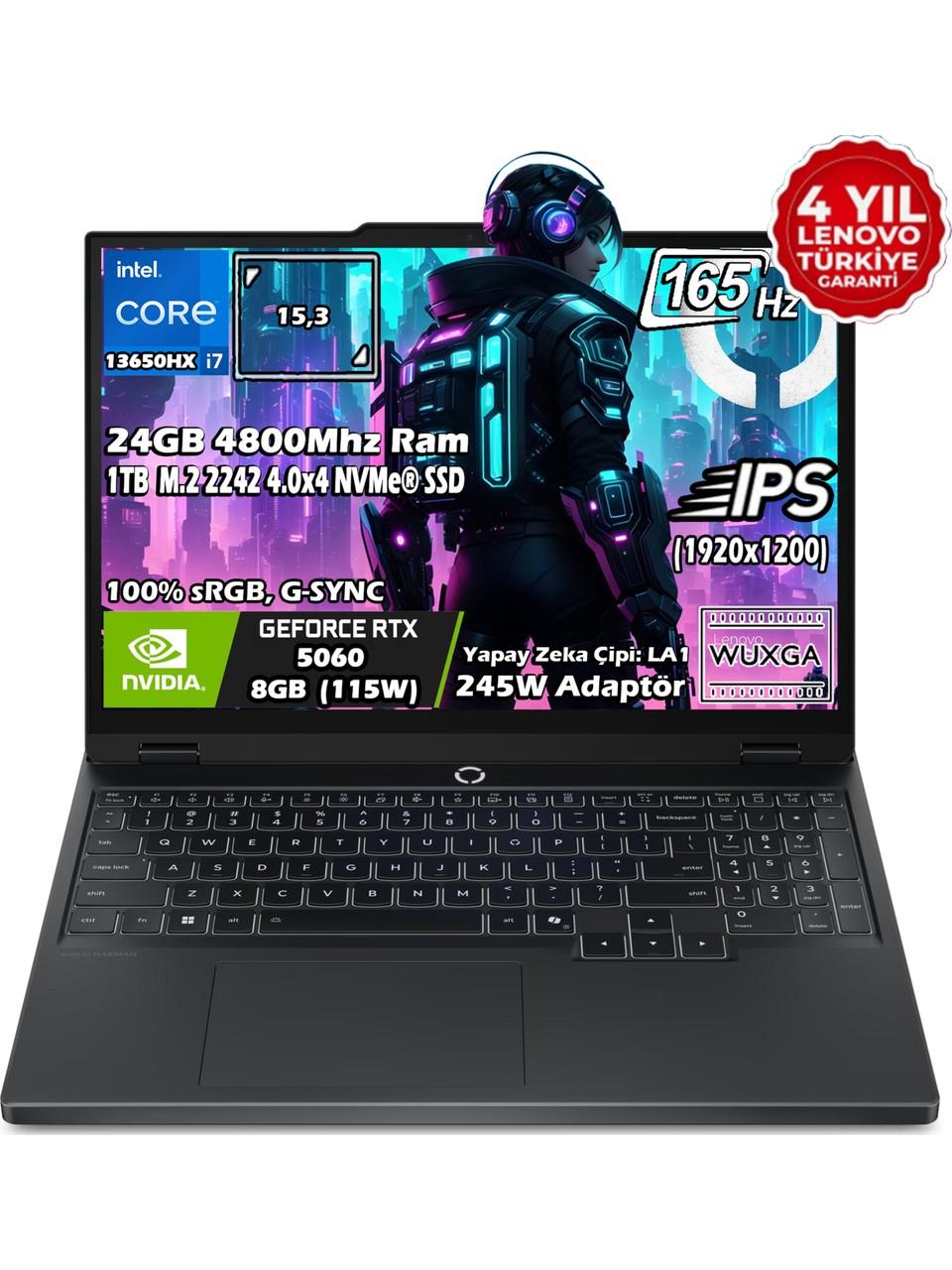 Lenovo Legion 5 15IRX10 Intel Core i7 13650HX 24GB 1TB SSD RTX 5060 (115W) 15.3