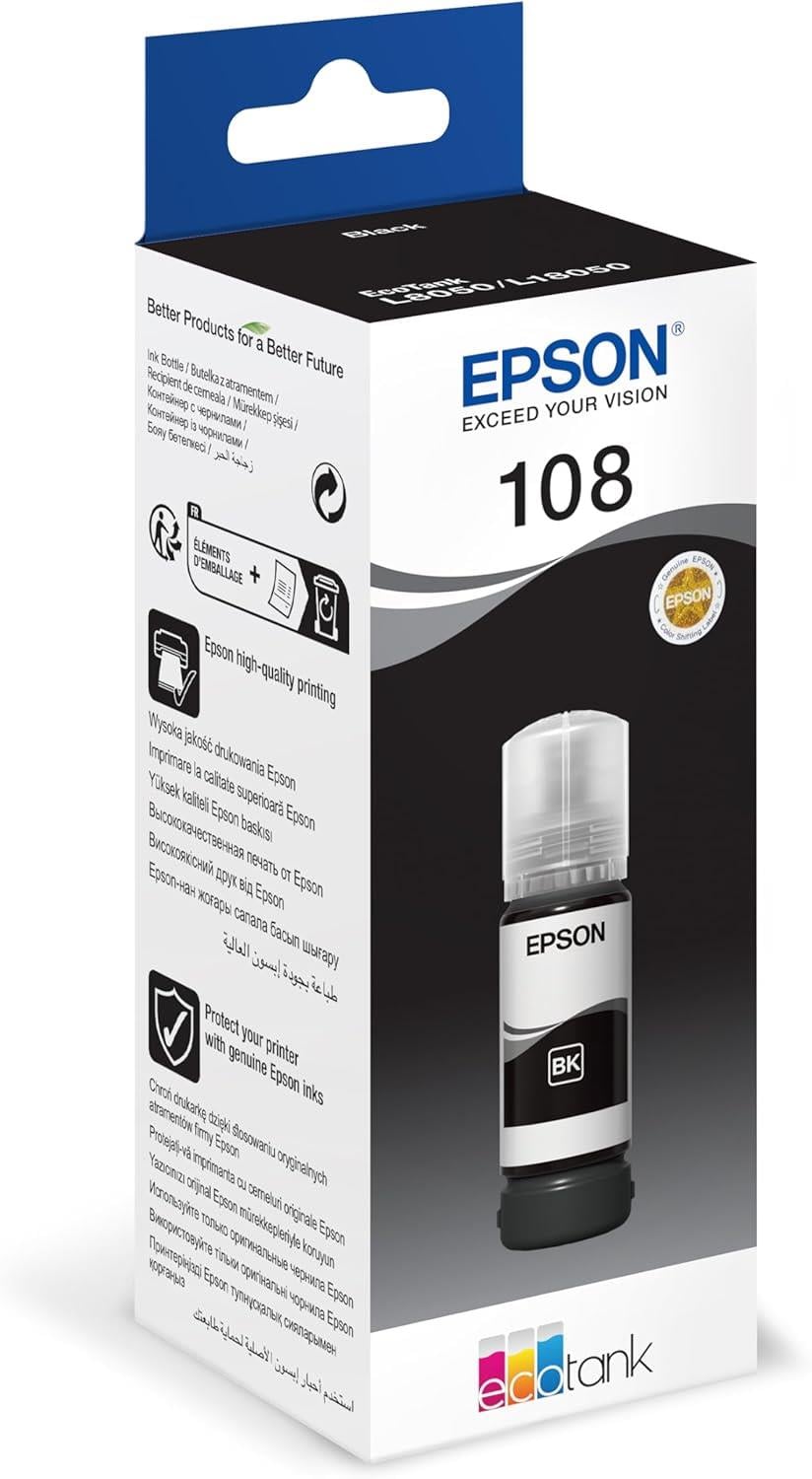 Epson 108 EcoTank Black Bottle - C13T09C14A