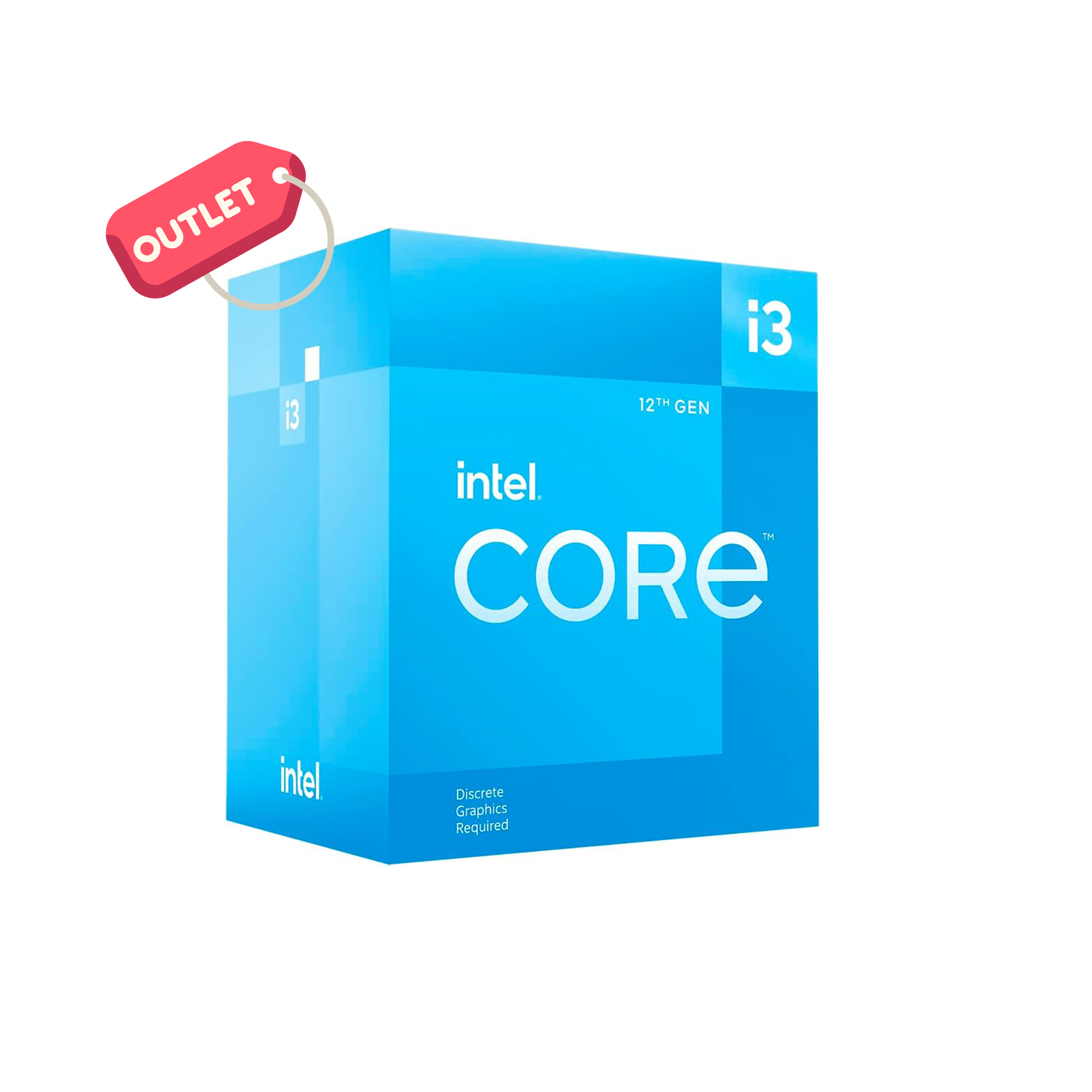 OUTLET Intel Core i3-12100F 12. nesil Masaüstü İşlemci 3.3GHz, 4 çekirdekli, LGA1700 ( Fansız ) 