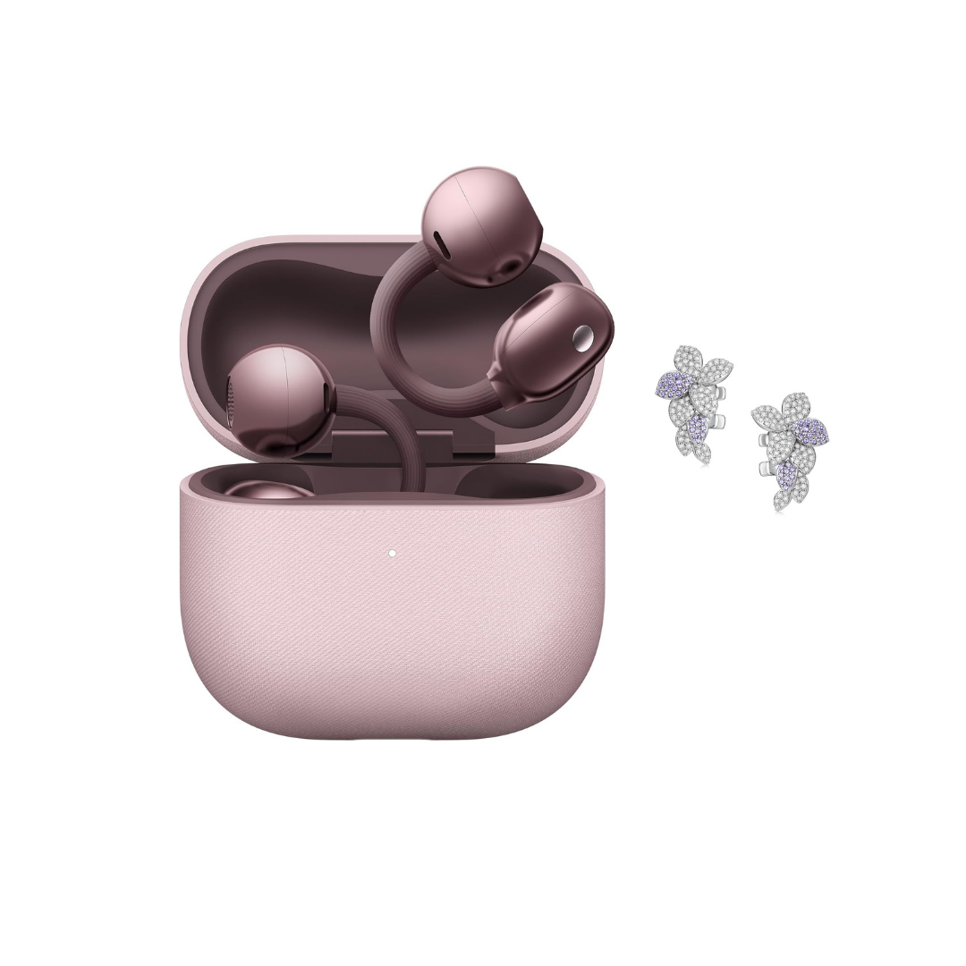 Huawei FreeClip2 Mor Bluetooth Kulaklık, Çiçek Charm Hediyeli