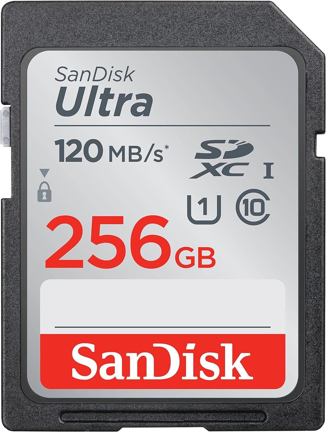 SanDisk Ultra 256GB 120MB/s SDXC Hafıza Kartı (SDSDUN4-256G-GN6IN)