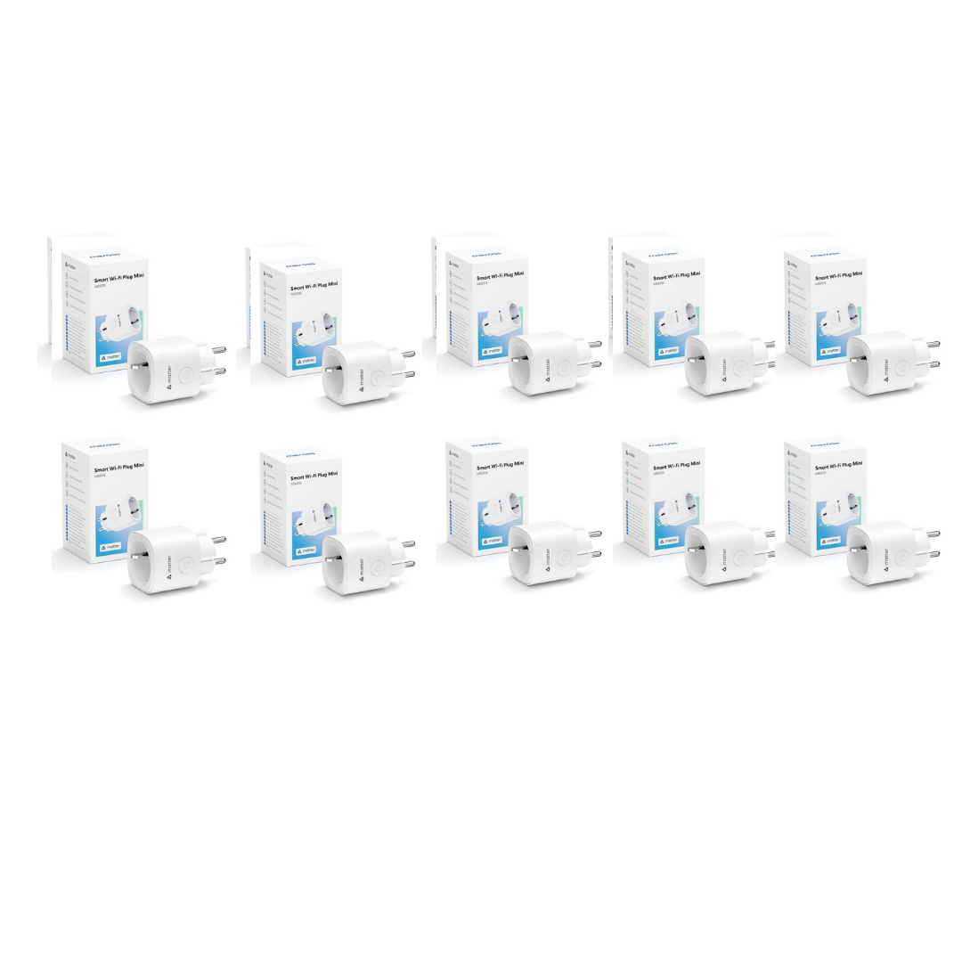 Meross Matter Akıllı Wi-Fi Mini Priz 10'lu Paket (Apple HomeKit, Alexa ve Google Home Destekli)