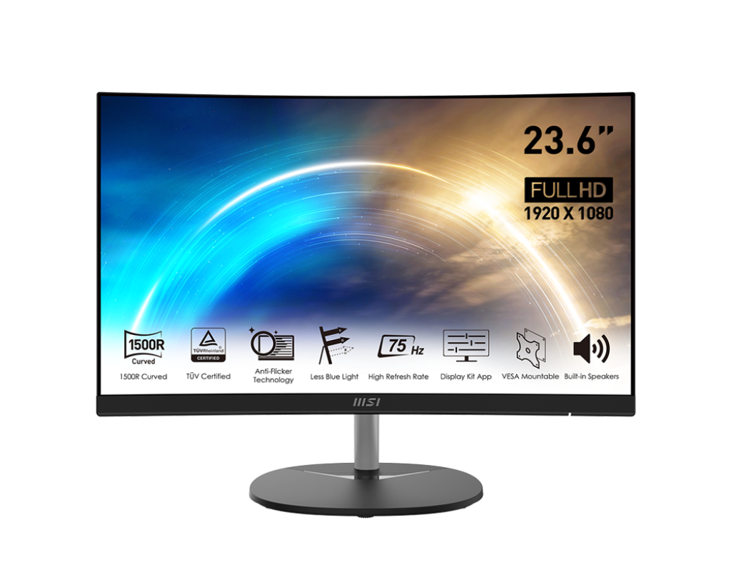 MSI 23.6 PRO MP241CA 1920x1080 (FHD) CURVED 1500R VA 75HZ 1MS ANTI-GLARE MONITOR
