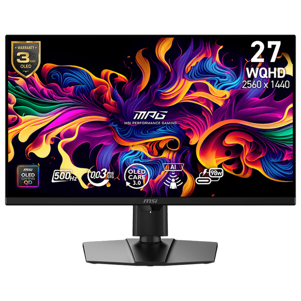 MSI 26.5 MPG 271QR QD-OLED X50 2560x1440 (WQHD) 16:9 FLAT QD-OLED 500HZ 0.03MS ADAPTIVE-SYNC GAMING MONITOR
