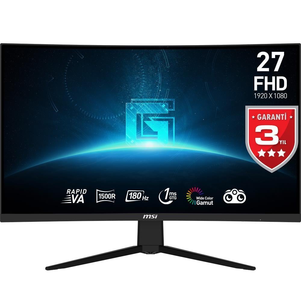 MSI G27C3F CURVED 27.0 1500R VA 1920X1080 (FHD) 16:9 180HZ 1MS FREESYNC PREMIUM GAMING MONITOR