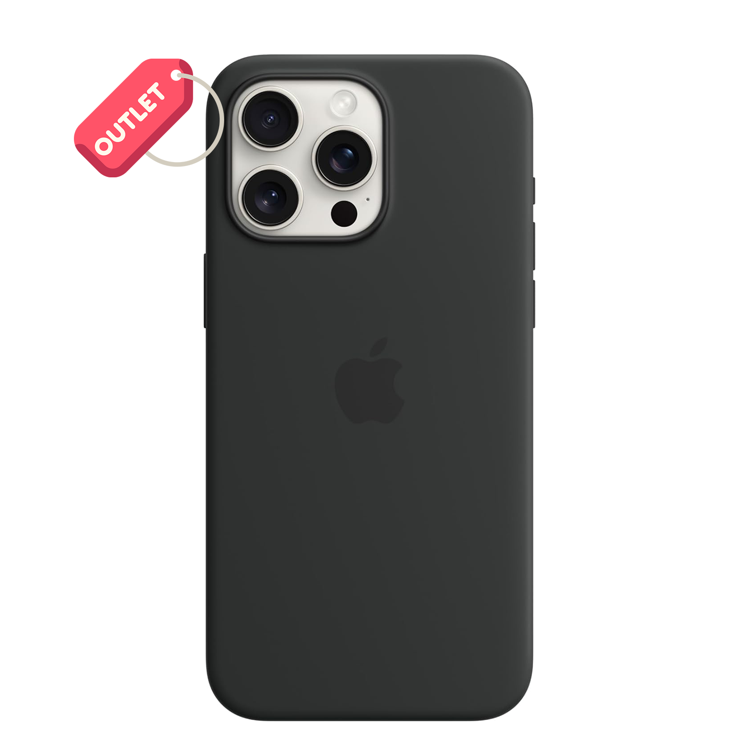 OUTLET Apple iPhone 15 Pro Max için MagSafe özellikli Silikon Kılıf - Siyah 