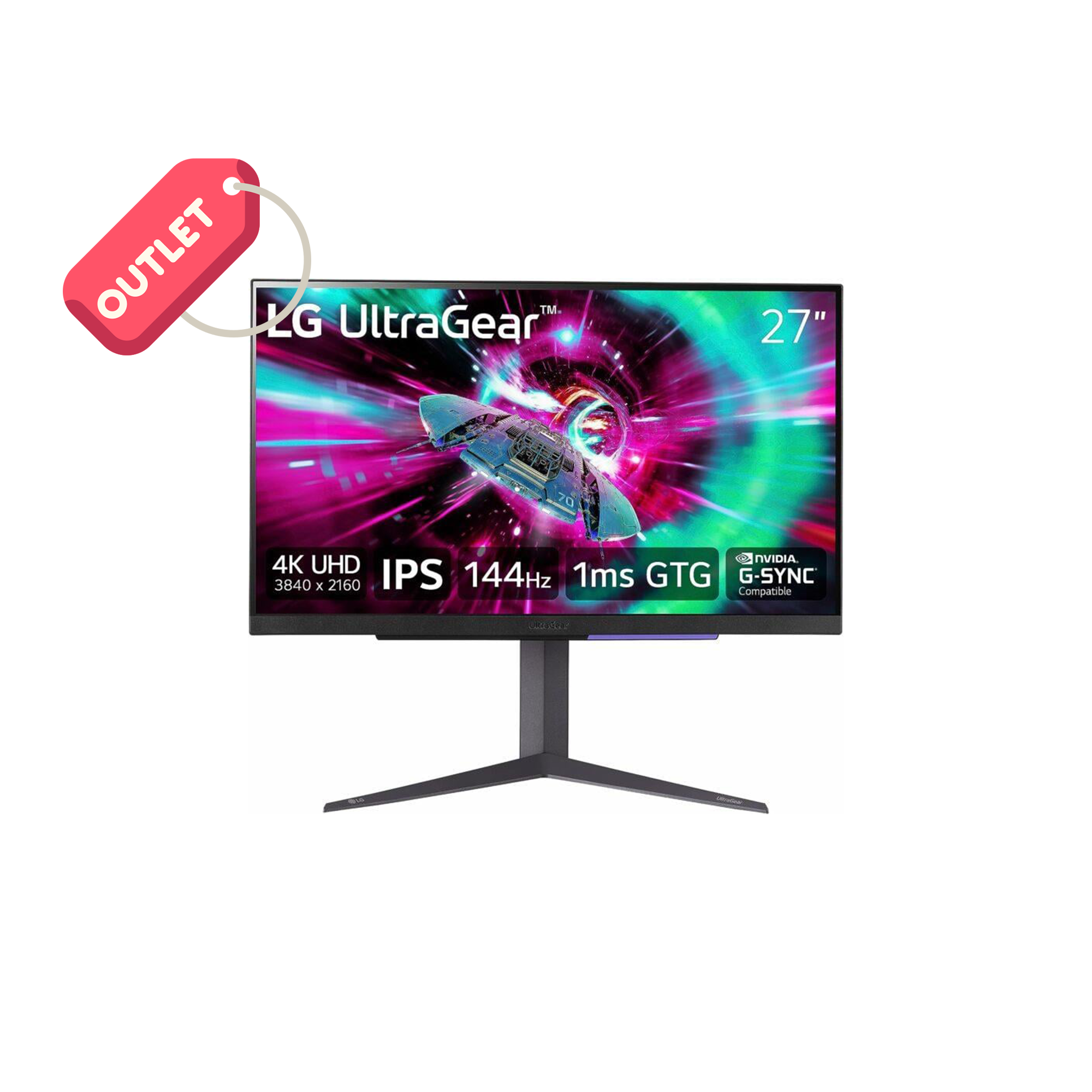 OUTLET LG UltraGear 27GR93U-B 27''1 ms (GtG) IPS 144 Hz Monitör