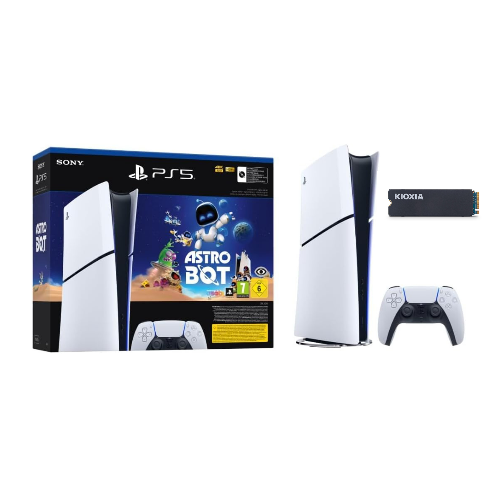 Sony Playstation 5 Slim Digital Versiyon - Astro Bot Oyun ve Kioxia 4TB Gen4 SSD Hediyeli (Bilkom Garantili)