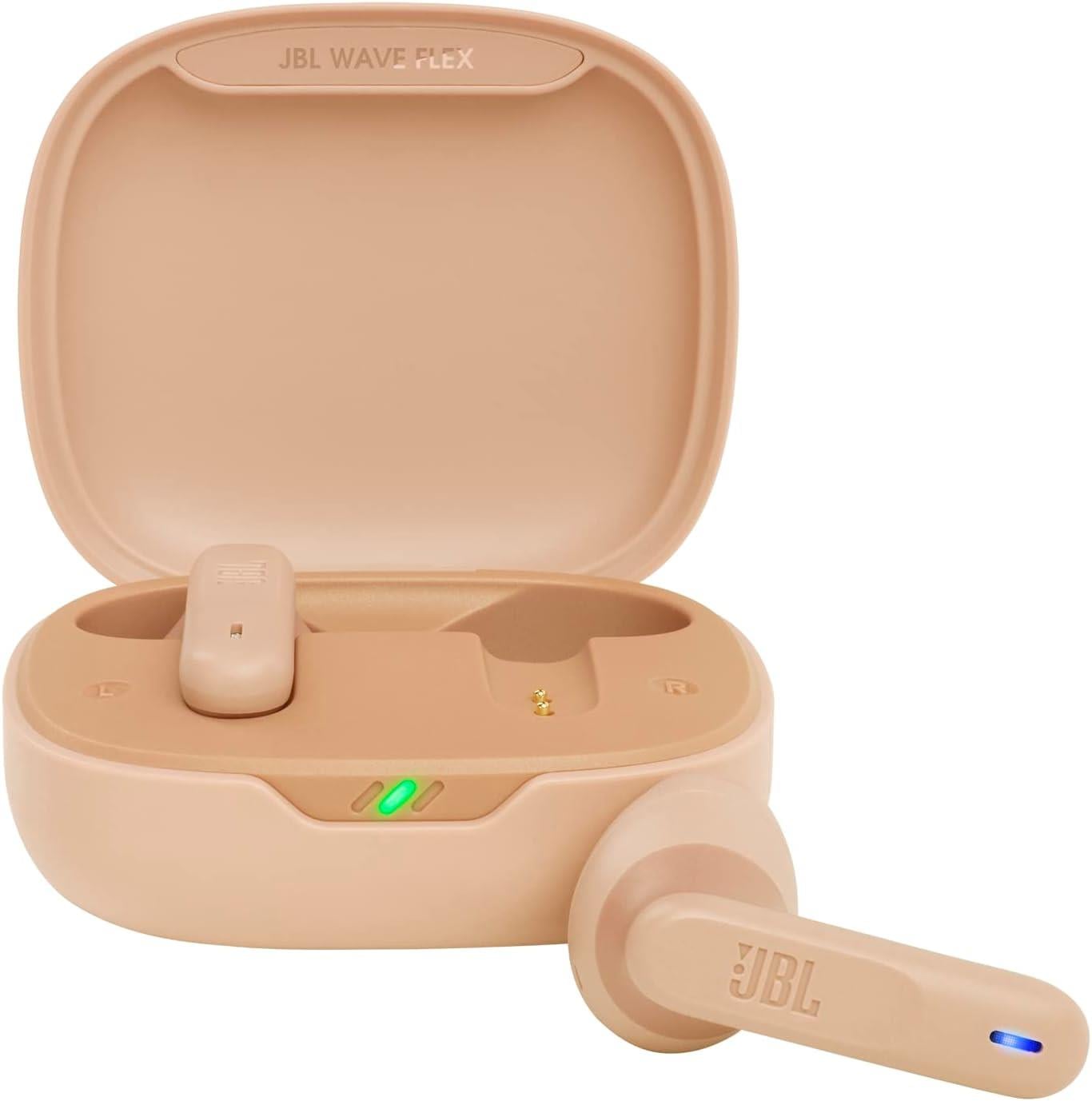 JBL Wave Flex Kablosuz Kulakiçi Kulaklık, Bej