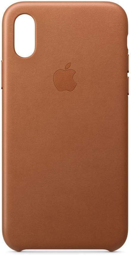 Apple iPhone XS Deri Kılıf Klasik Kahve