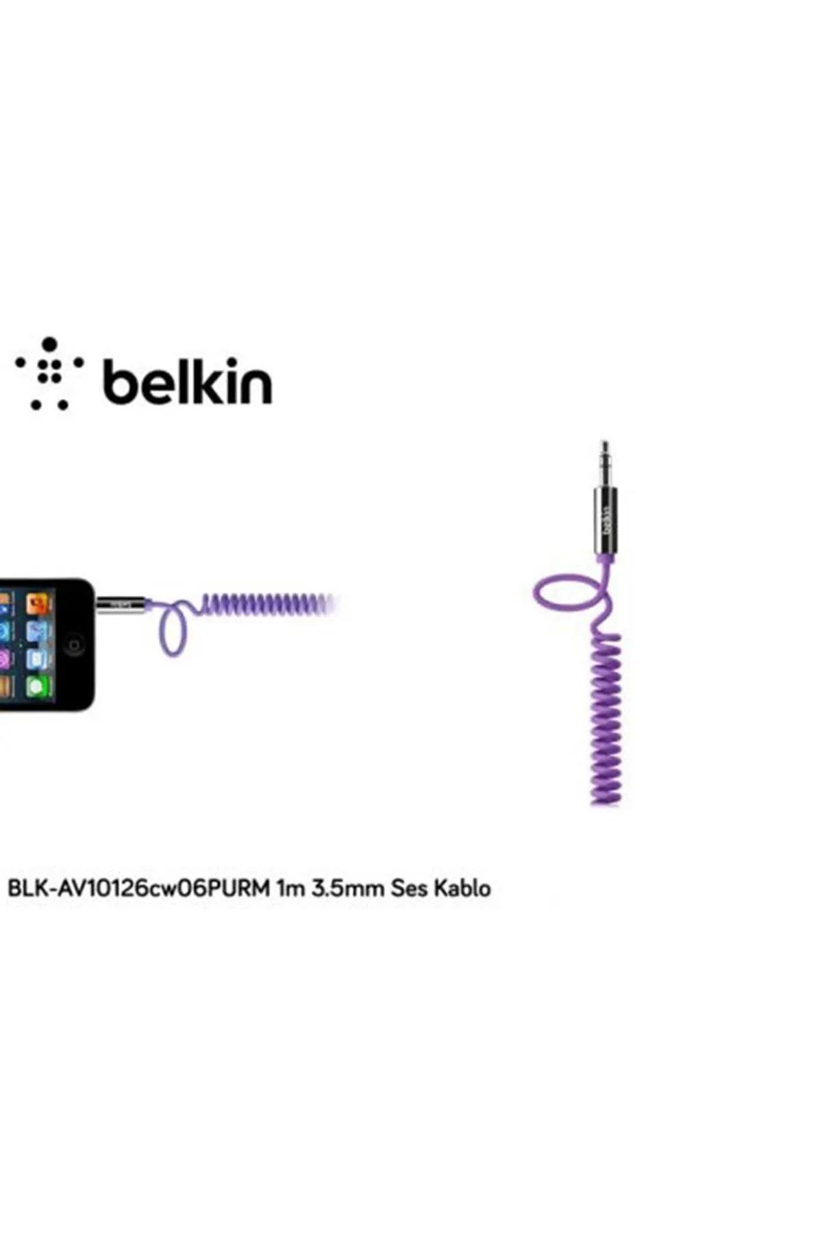 Belkin BLK-AV10126CW06PURM 3.5MM SES KABLOSU 1M