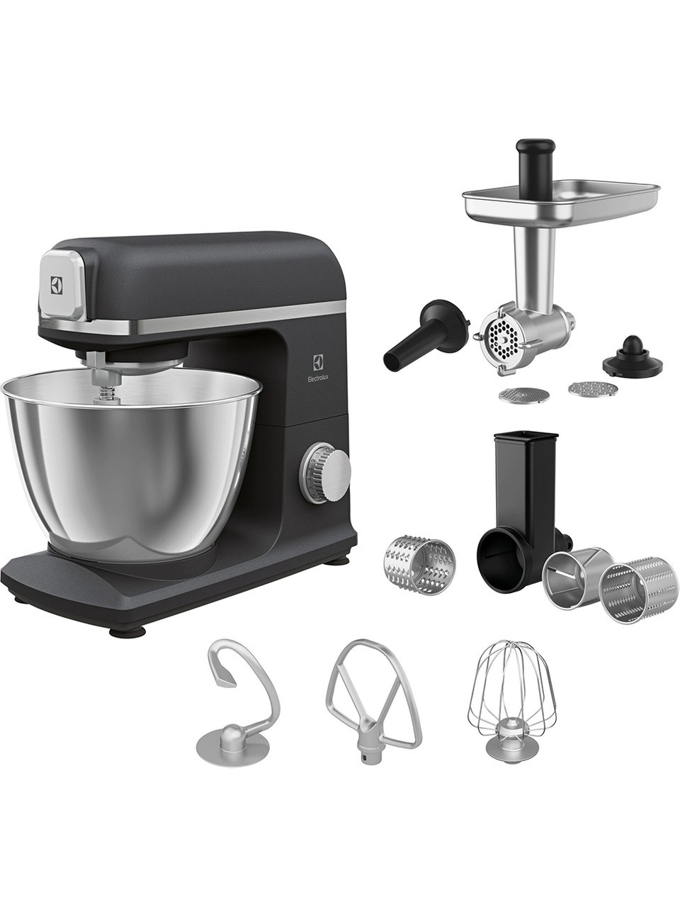 Electrolux E5KM1-6GBP Mutfak Şefi | 1200W Motor, 5L Hazne, Kıyma,Rende,Çırpma,Yoğurma Aksesuar Seti