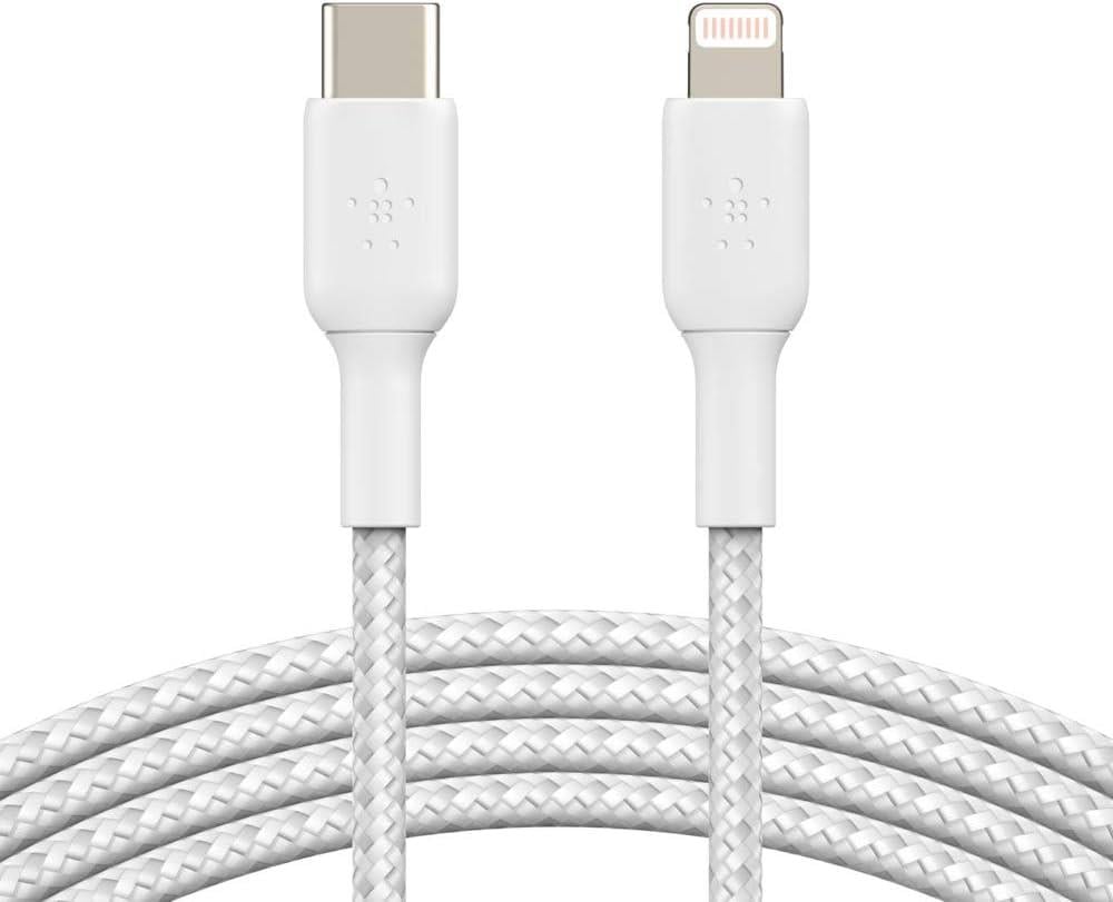 Belkin Örgülü USB-C - Lightning Kablosu (Hızlı Şarj Kablosu) Hızlı Şarj MFi Sertifikalı USB-C Kablosu