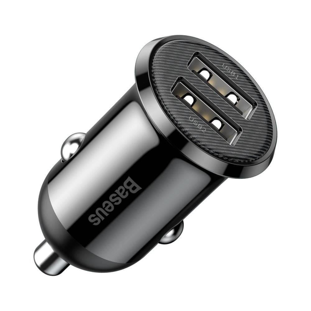 Baseus Grain Pro 2xUSB 4.8A Araç Şarj Cihazı-Siyah