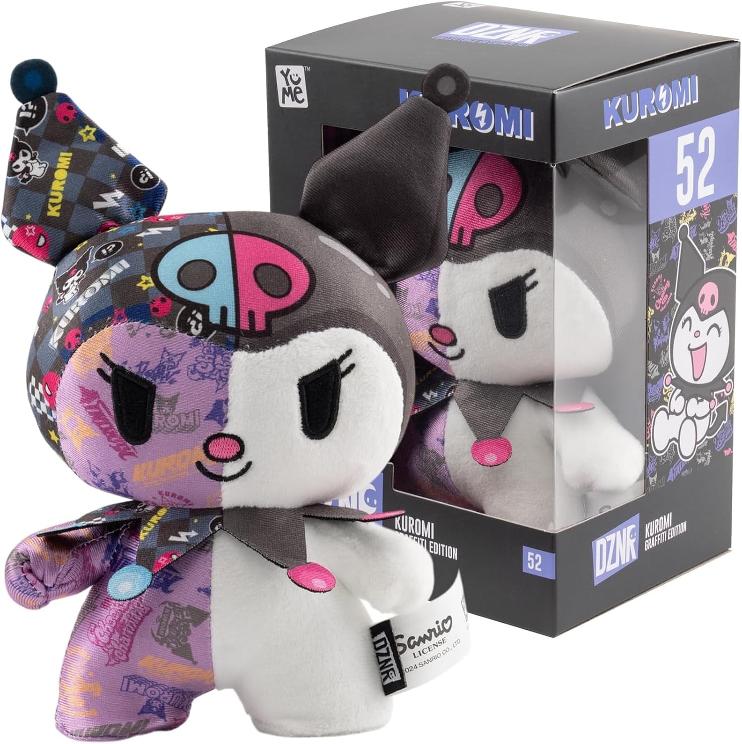 Yume Hello Kitty Dznr Plush - Graffiti Edition Kuromi