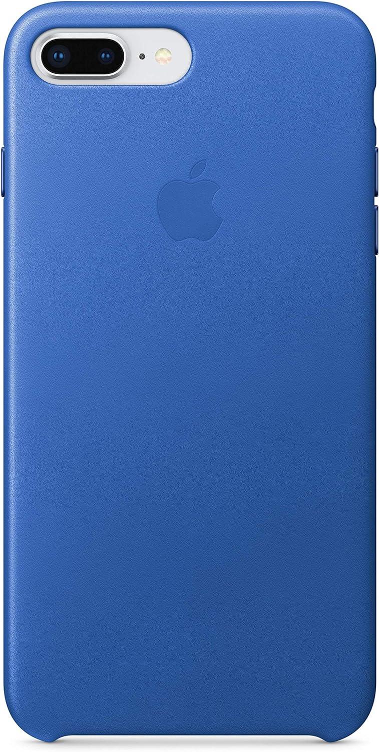 Apple iPhone 8 Plus - 7 Plus Deri Kılıf Elek.Mavi