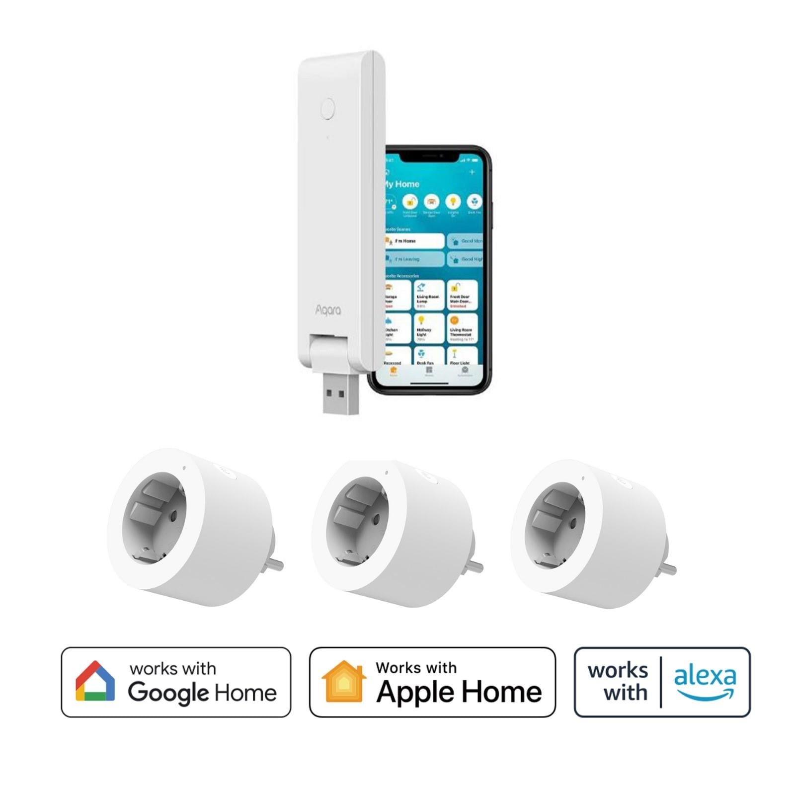 Aqara Akıllı Kontrol Hub E1 ve 3 Adet Tekli Priz