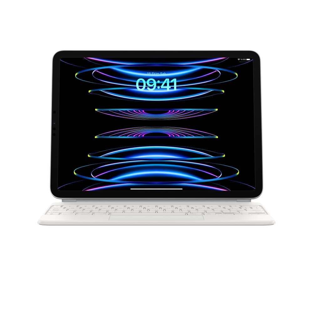 Apple 11 inç iPad Pro (3. nesil) ve iPad Air (5. nesil) için Magic Keyboard - Türkçe Q Klavye - Beyaz