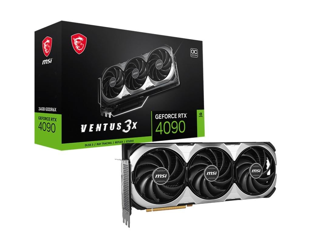 MSI VGA GEFORCE RTX 4090 VENTUS 3X E 24G OC RTX4090 24GB GDDR6X 384B DX12 PCIE 4.0 X16 (2XDP 2XHDMI)
