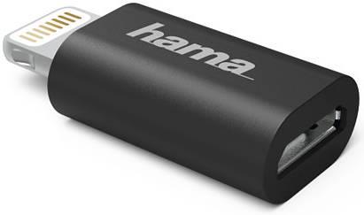 Hama Micro USB Adaptörü - Apple Lightning Plug, MFI, Siyah