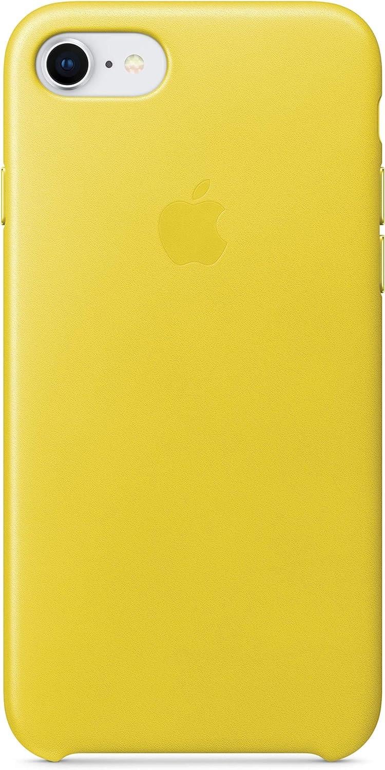 Apple iPhone 8 - 7 Deri Kılıf Bahar Sarısı