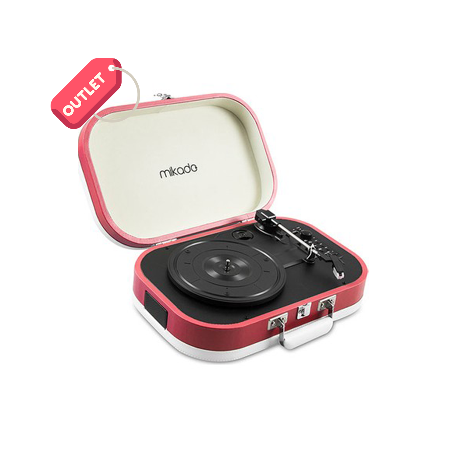 OUTLET Mikado Nostalgia MN-101 Pikap Mercan Rengi Usb+RCA+Bluetooth Destekli Müzik Kutusu