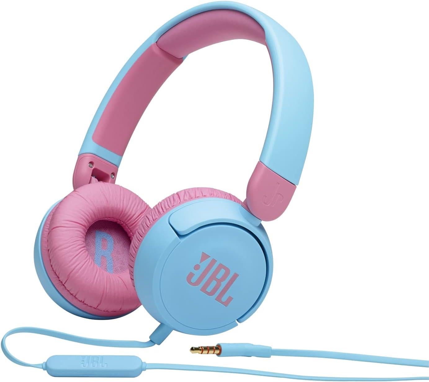 JBL JR310 Kulak Üstü Kablolu Çocuk Kulaklığı, Mavi