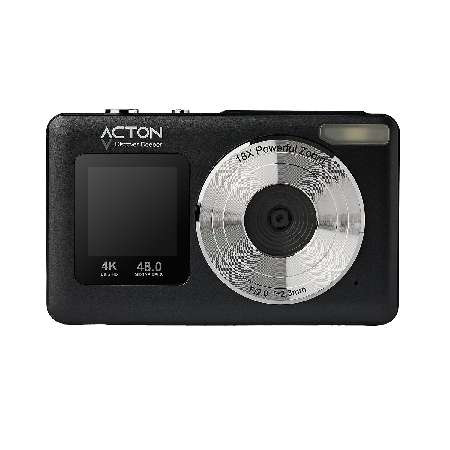 Acton Selfix Dijital Kompakt Fotoğraf Makinesi Retro Kamera - Siyah