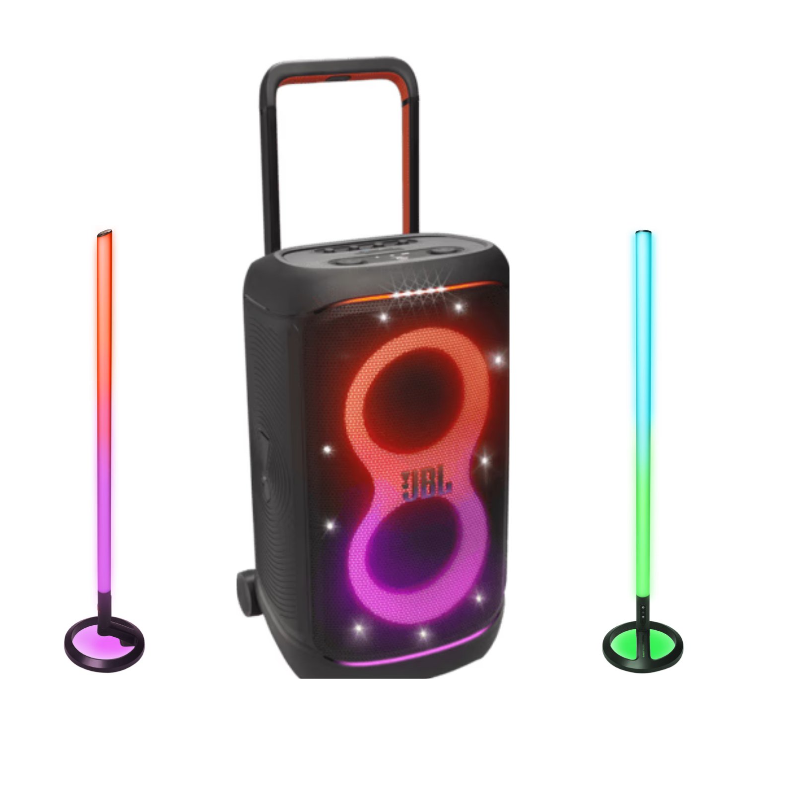 JBL PartyBox 520 Bluetooth Hoparlör ve 2x Partylight Stich Aydınlatma Çubuğu