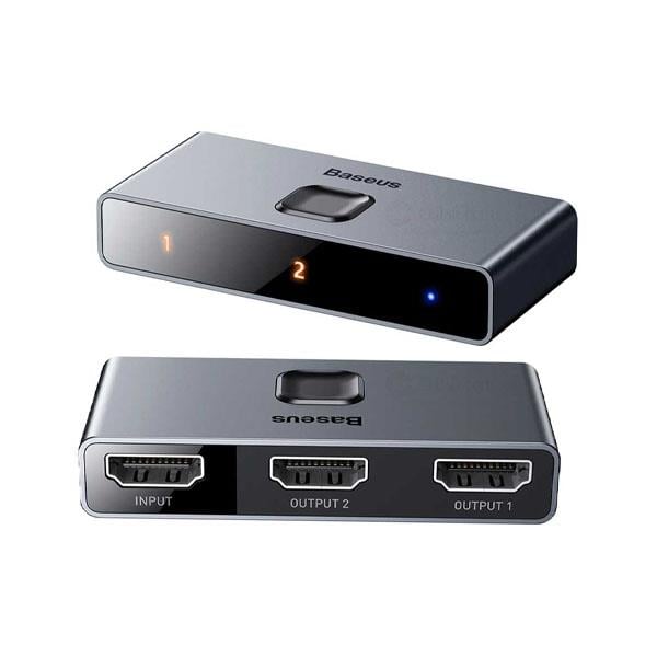 Baseus Matrix HDMI Switcher (2in1or 1in2) 4K 30Hz, Space Gray