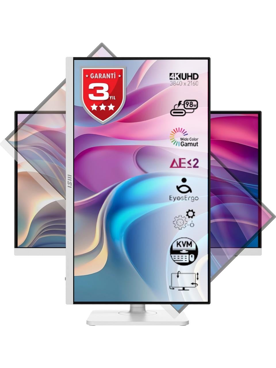 MSI 27 MODERN MD272UPHW 3840x2160 (UHD) 16:9 FLAT IPS 60Hz 1MS ADAPTIVE-SYNC PIVOT TYPE-C MONITOR