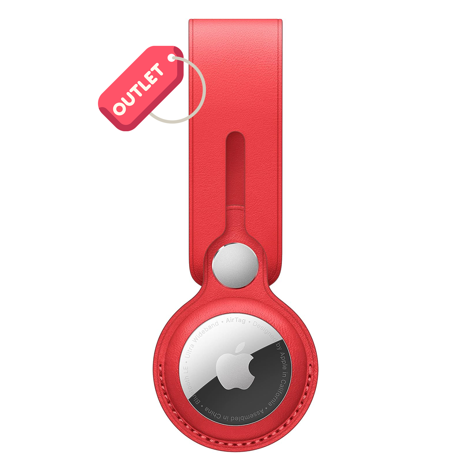OUTLET Apple AirTag Deri Loop - (PRODUCT) RED