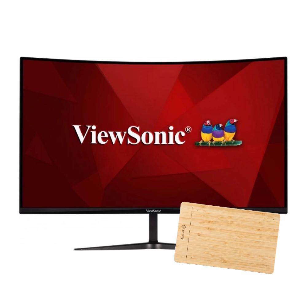 VIEWSONIC VX3219-PC-MHD 1MS 240HZ CURVE GAMING MONITOR + WOODPAD 10 GRAFIK TABLET