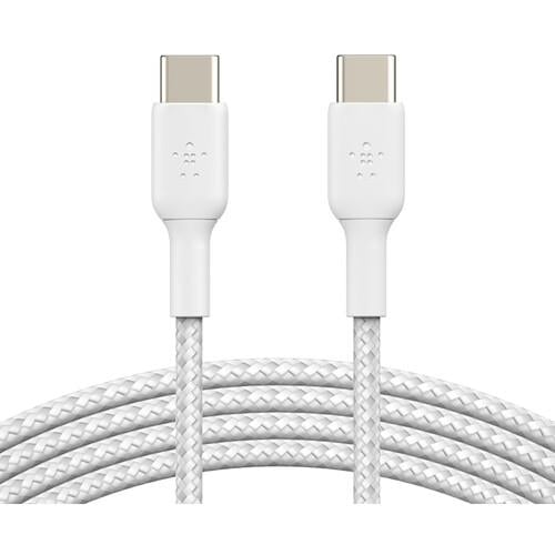 Belkin Boost Charge Örgülü 60W USB-C - USB-C Kablosu 1m, Beyaz
